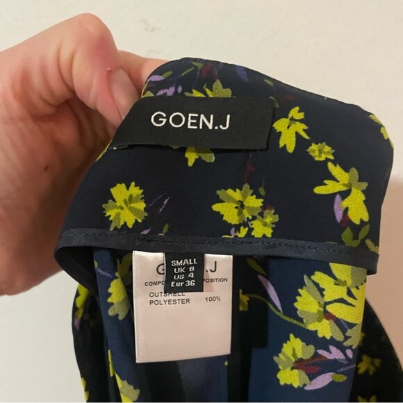 Goen.J Floral wrap Skirt - black/yellow/purple - size 4 - Picture 6 of 6